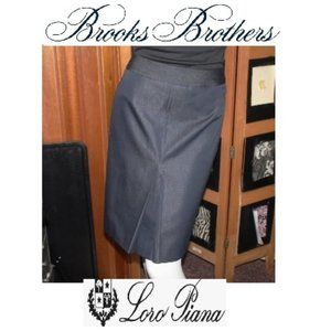 New $328 Brooks Brothers Loro Piana Gorgeous Italian Fabric Pencil Skirt